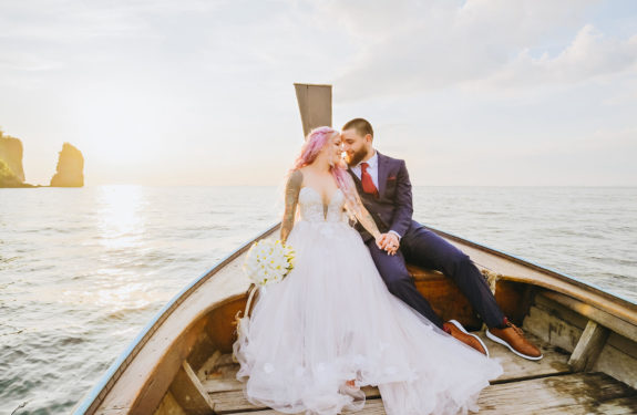 Tropical Bliss: Longtail Boat Wedding Photography in the Stunning Phi Phi Islands