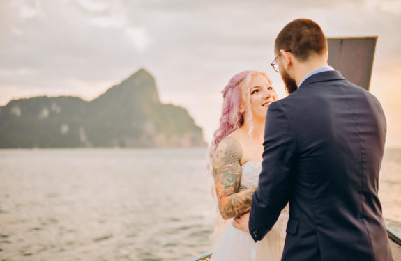 Tropical Bliss: Longtail Boat Wedding Photography in the Stunning Phi Phi Islands