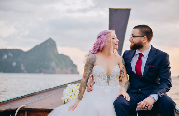 Tropical Bliss: Longtail Boat Wedding Photography in the Stunning Phi Phi Islands