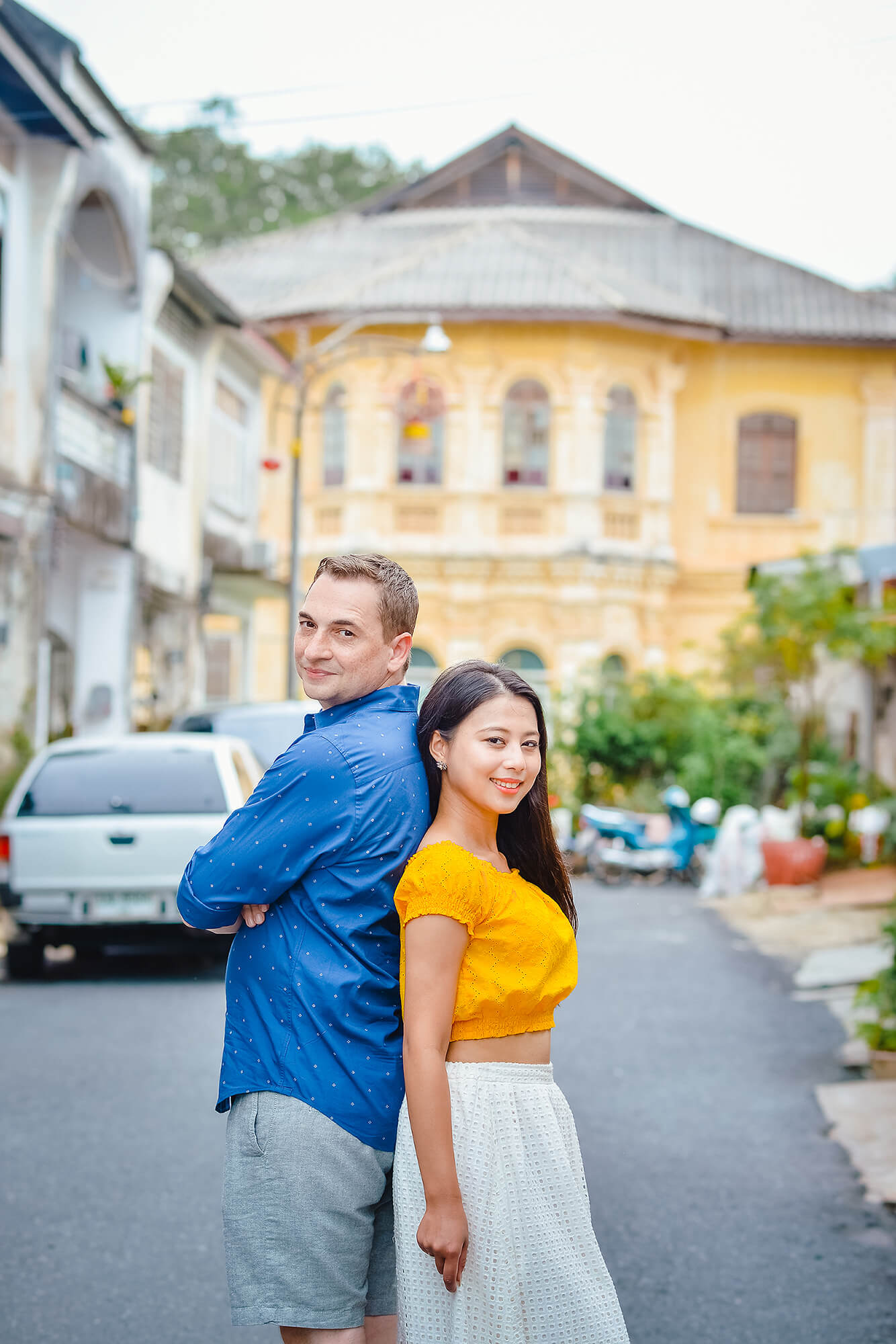 Phuket Old Town honeymoon couple photoshoot